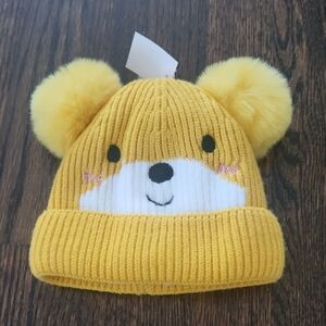 Yellow Bear Knit Beanie